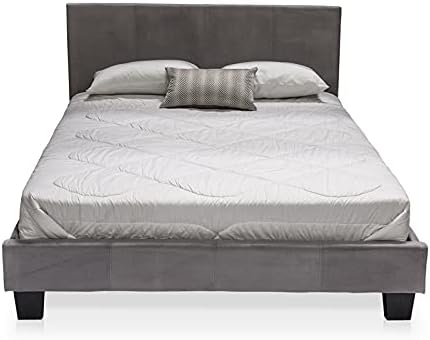 Fabric Platform Full Bed in Gray N126