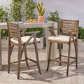 Acacia Wood Outdoor Barstool with Cushion Q5958