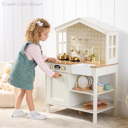 Wooden Play Kitchen Set with Toy Storage S6920