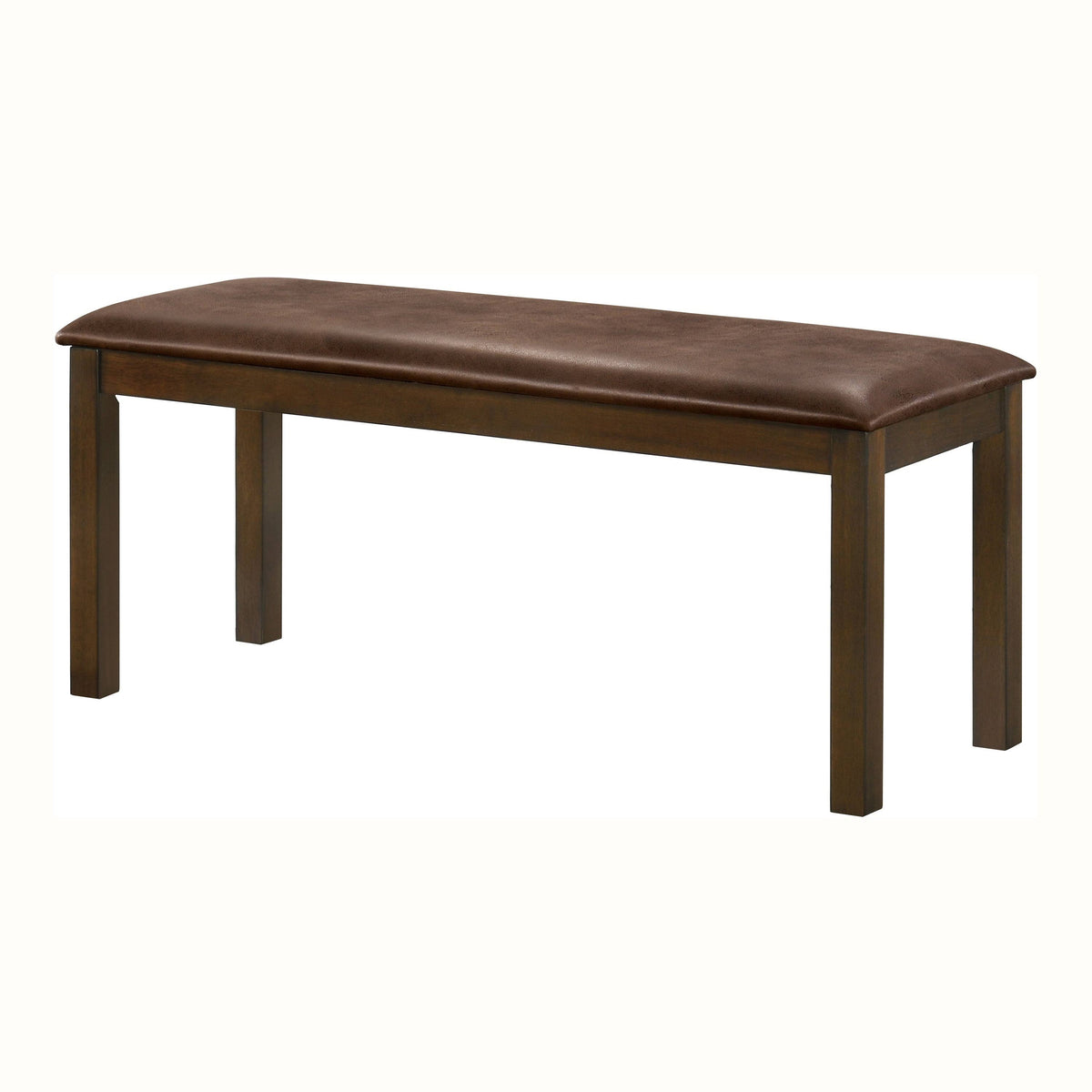 Transitional Brown Padded Bench C8355