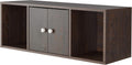 White Wall Mounted Computer Cabinet Hutch B66443