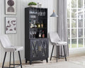 Grey Wash China Cabinet with Glass Shelves and Wire Mesh Doors H440