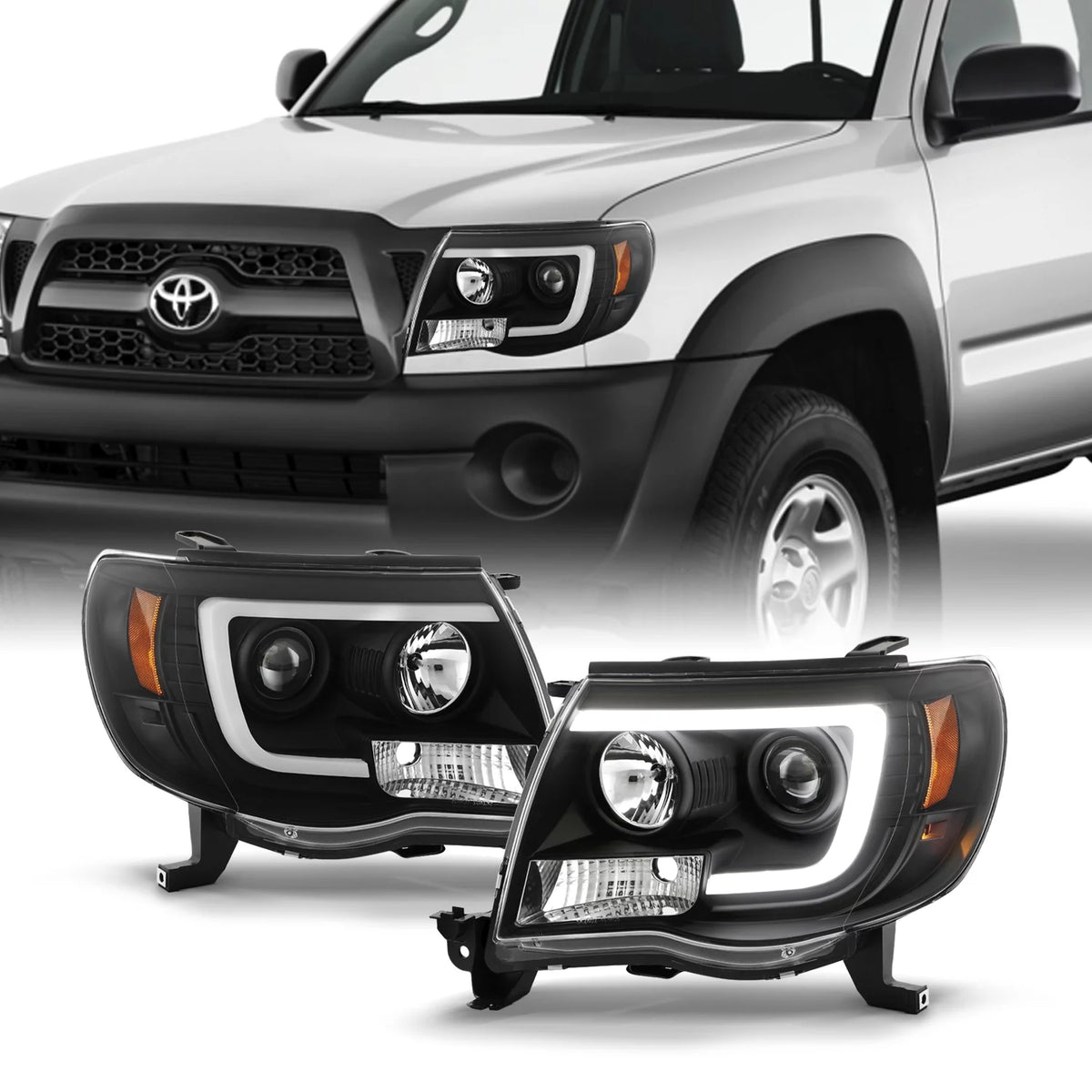 Fits 2005-2011 Toyota Tacoma LED Projector Headlights D19573