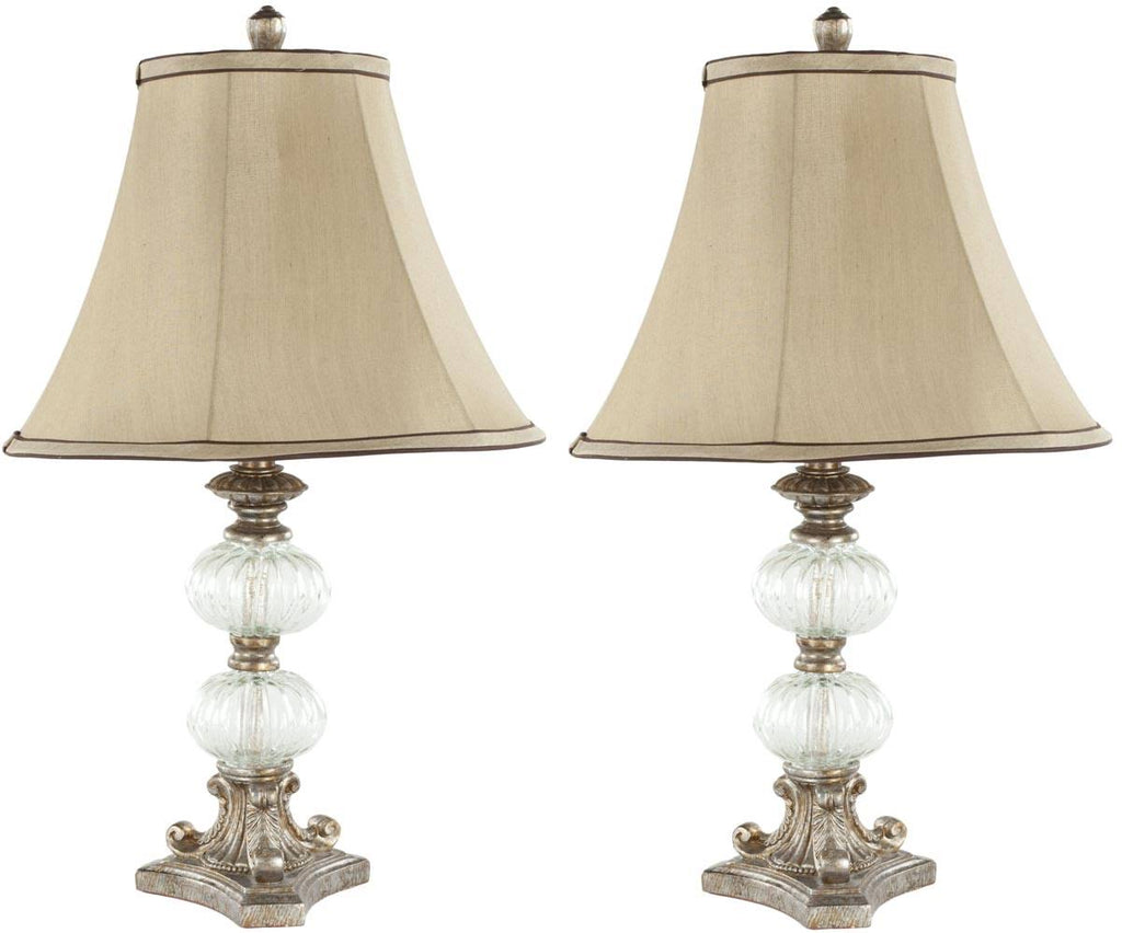 Glass Globe Table Lamp Set of 2 V477
