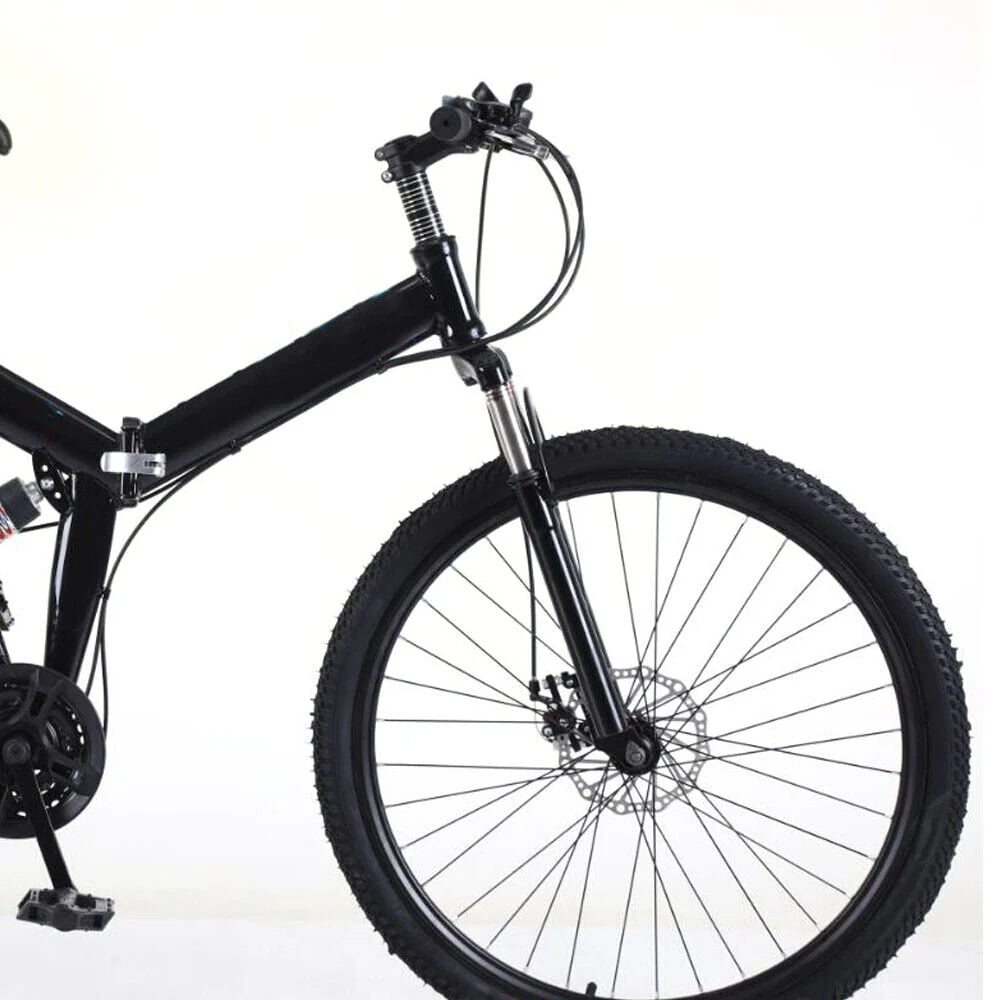 21 Speed Folding Mountain Bike Carbon Steel Adults Foldable Bicycle V139