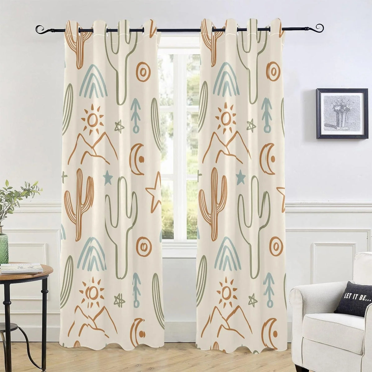 Black 84" Grommet Blackout Curtain V3641