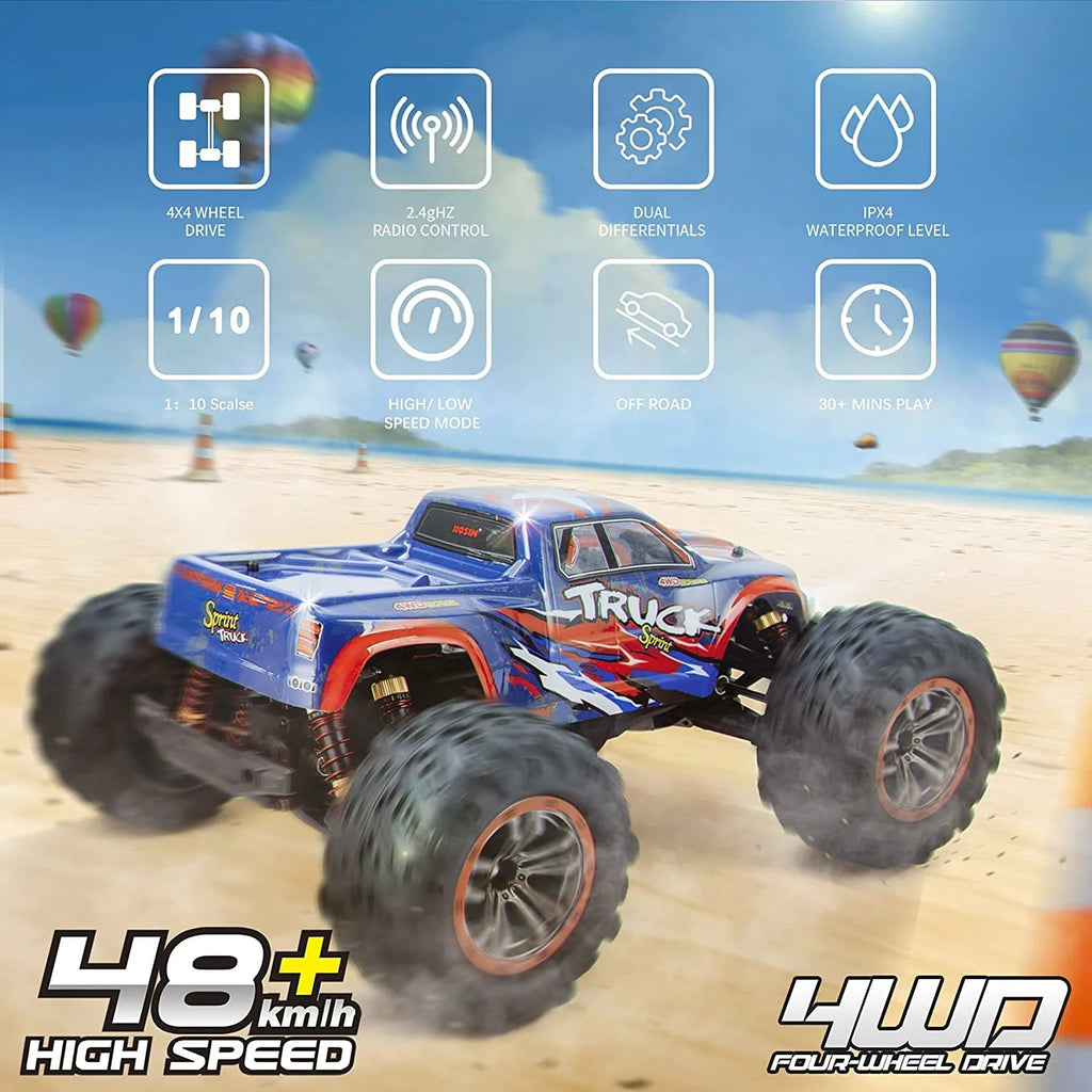 1:10 4WD RC Monster Truck, 48+ KMH, 2 Batteries G5757