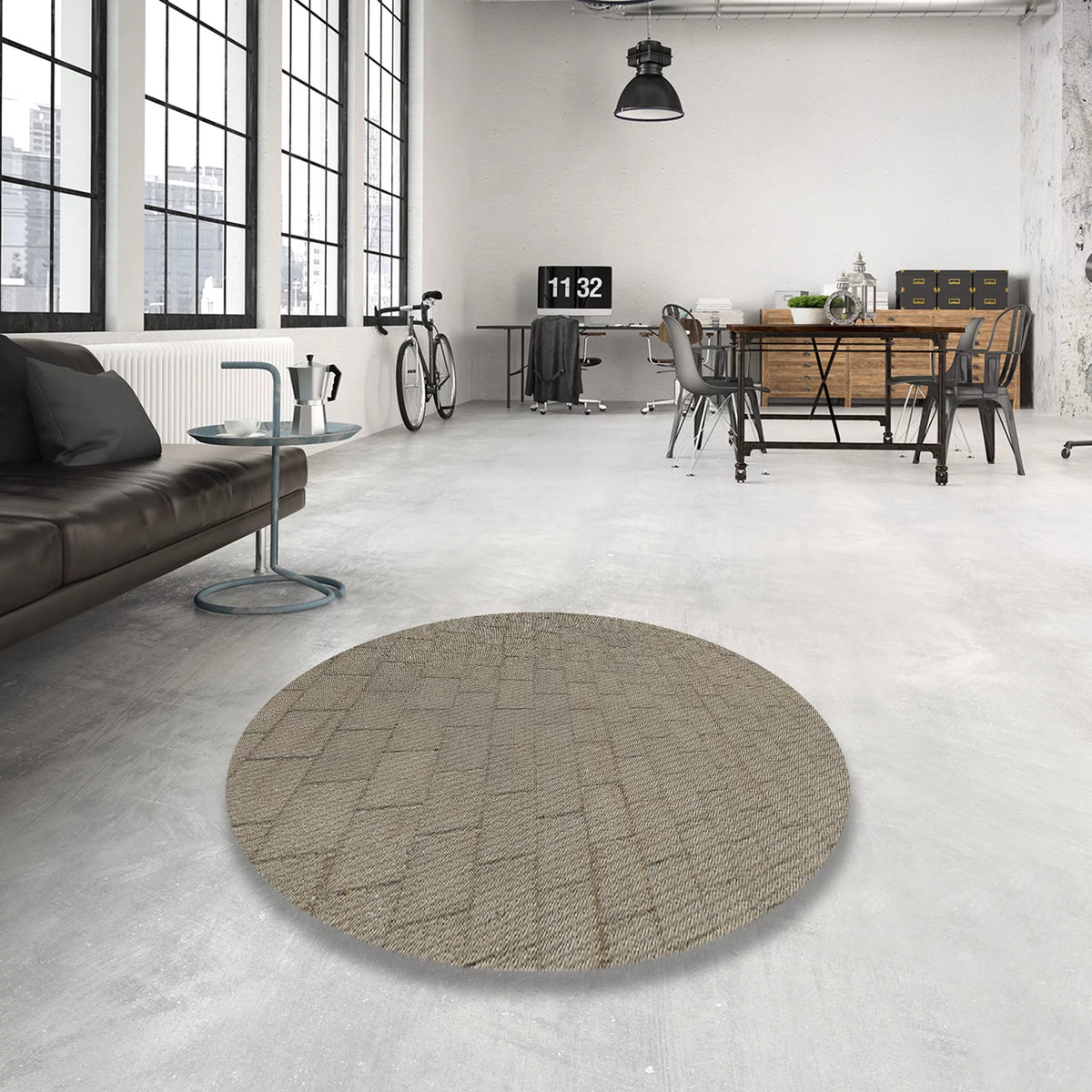 Sand Brown Patterned Area Rugs, 5' x 8' J308316