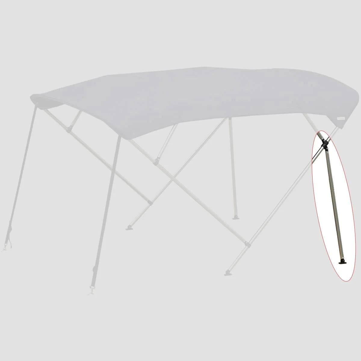 Fixed 24" Bimini Support Poles Z1220