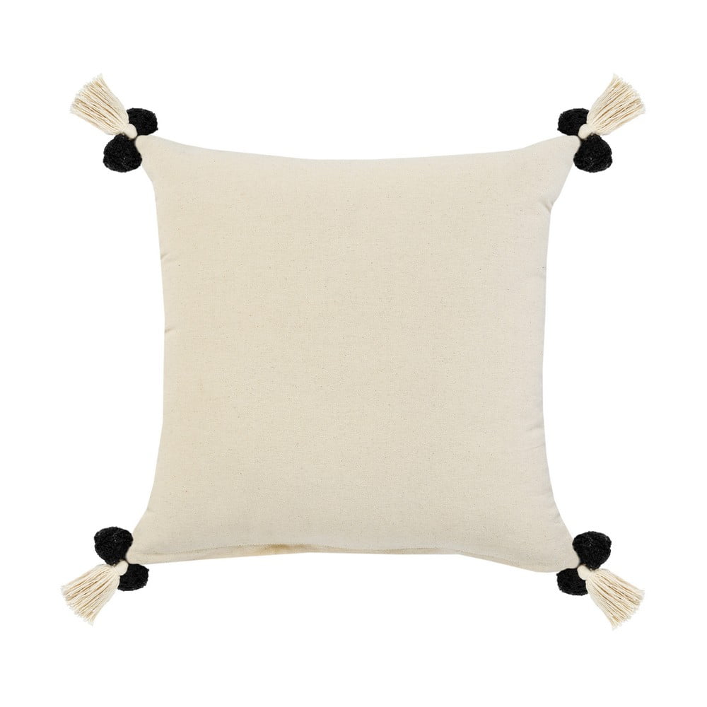 20" x 20" Hand-stitched Gray White Geometric Organic Cotton Pillow Cover H986055