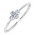 0.04 Carat Diamond Stackable Ring in 10K White Gold Ring Size 6 Y4728