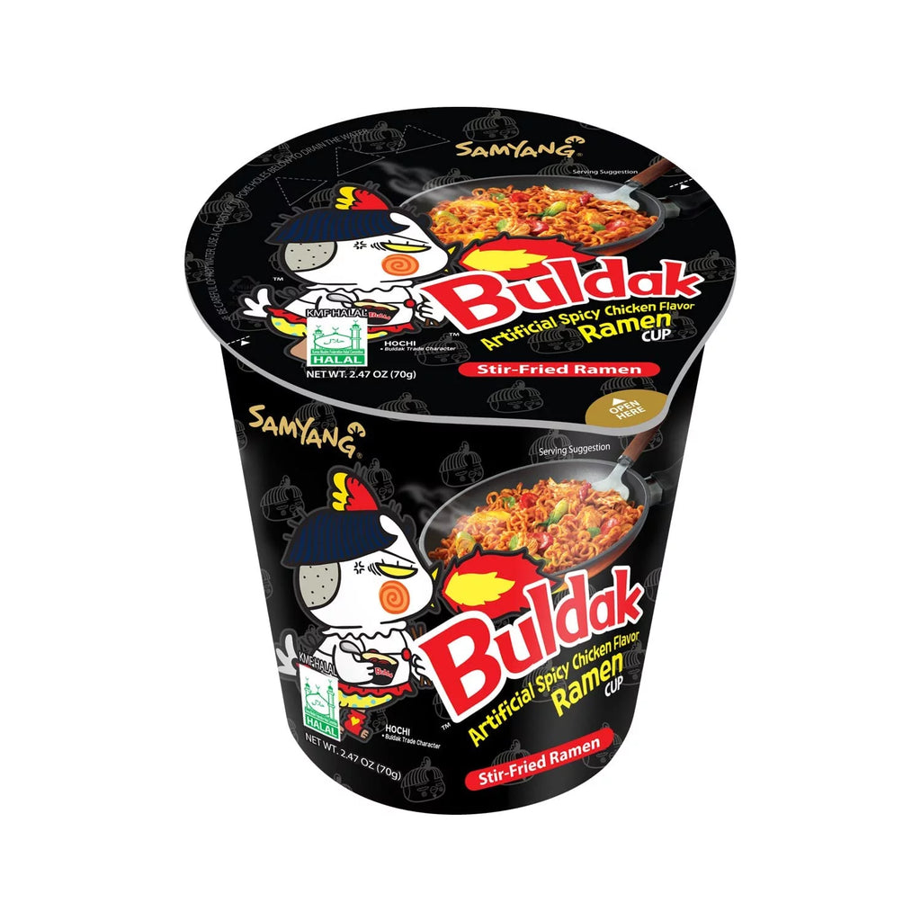 Pack Of 6 Spicy Hot Chicken Stir-Fried Cup Noodles K8785