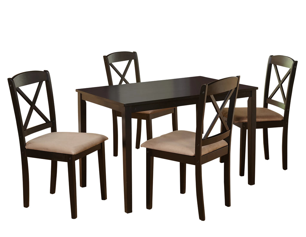 Brown 5 Piece Cross Back Dining Set L116