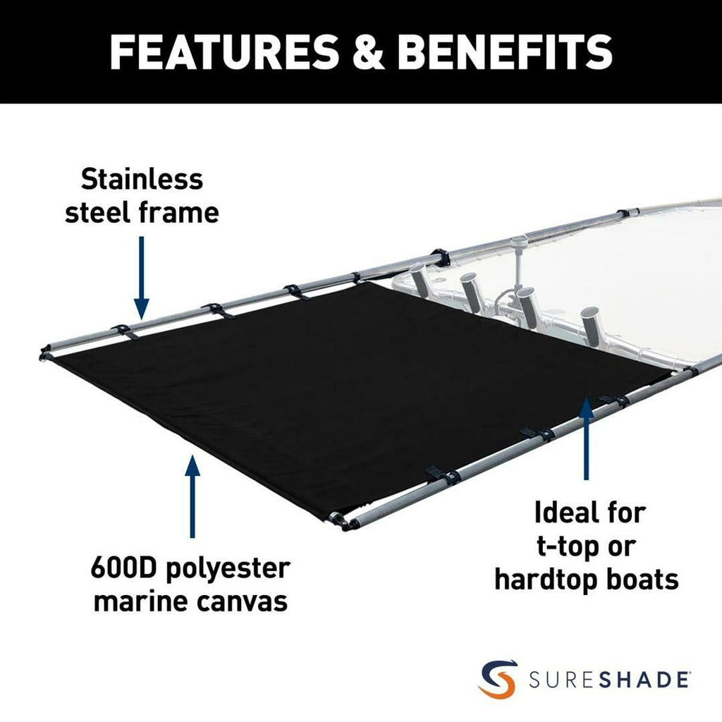 63 in. Wide Stainless Steel Power Shade, Black H7308