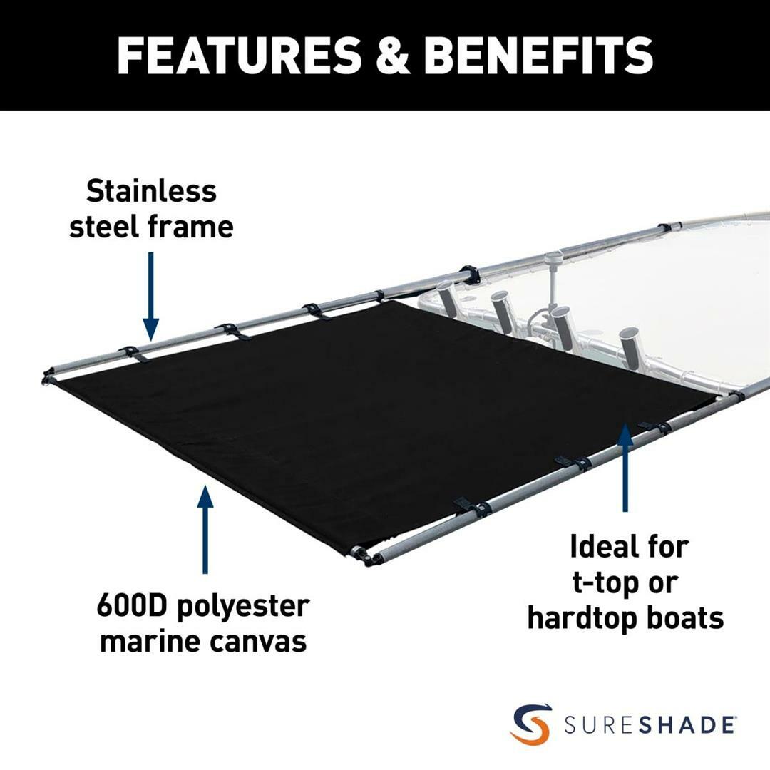 63 in. Wide Stainless Steel Power Shade, Black H7308