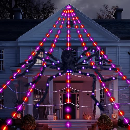 Halloween Light-up Spider and Spiderweb X960