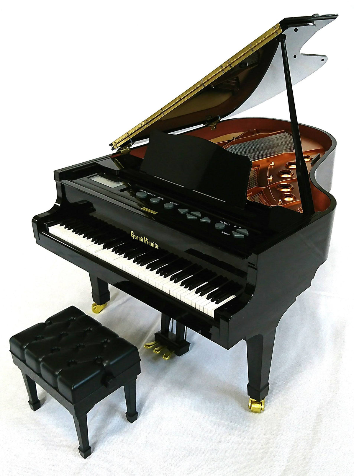 Black Grand Pianist 1/6 Scale Miniature Grand Piano B627
