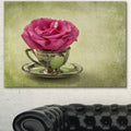 Red Floral Canvas Artwork Print 40 in. Wide x 30 in. High G3930