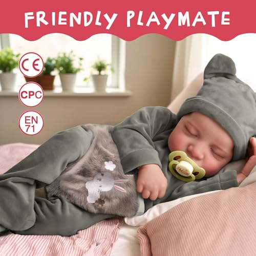 17-Inch Silicone Full Body Realistic Newborn Baby Dolls F45313