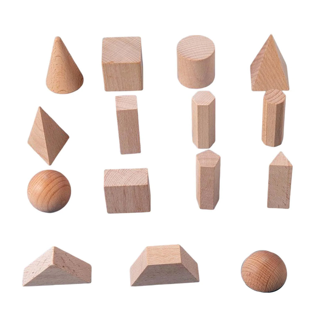 Wood Geometric Solids Math Toys C352