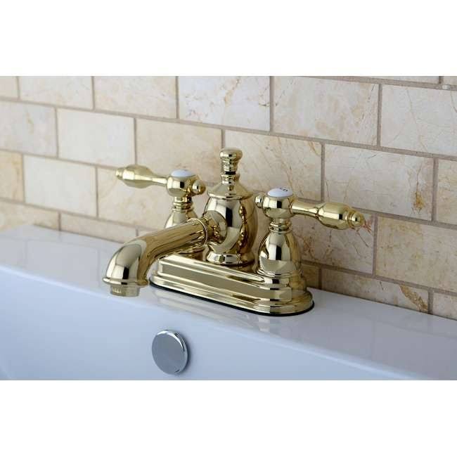 Polished Brass Centerset Lavatory Faucet with Pop-Up X8060