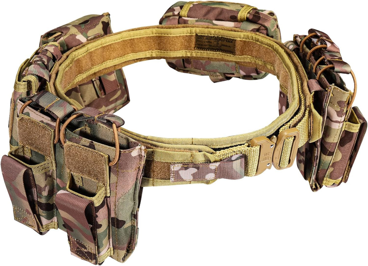 7 in 1 Tactical Modular Duty Belt Set with Pouches V863