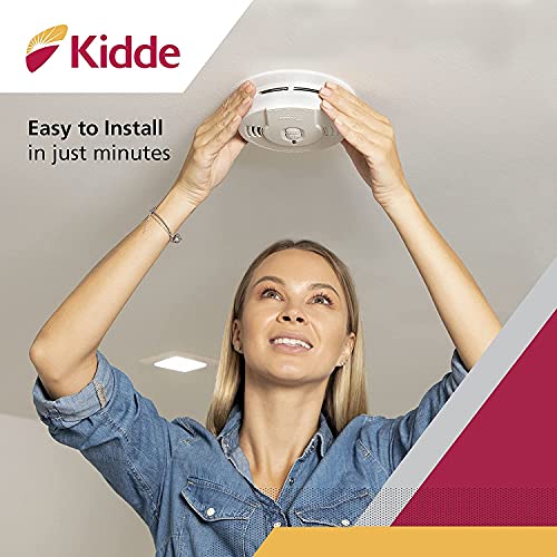 10-Year Battery Powered Smoke Detector with LED Warning Light O927572