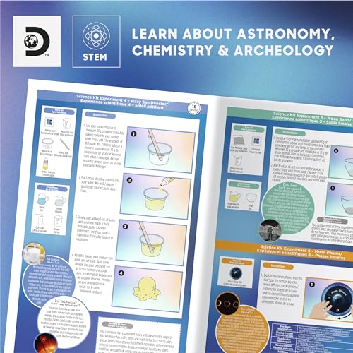 61 Experiment STEM Science Kit with DIY Telescope A939