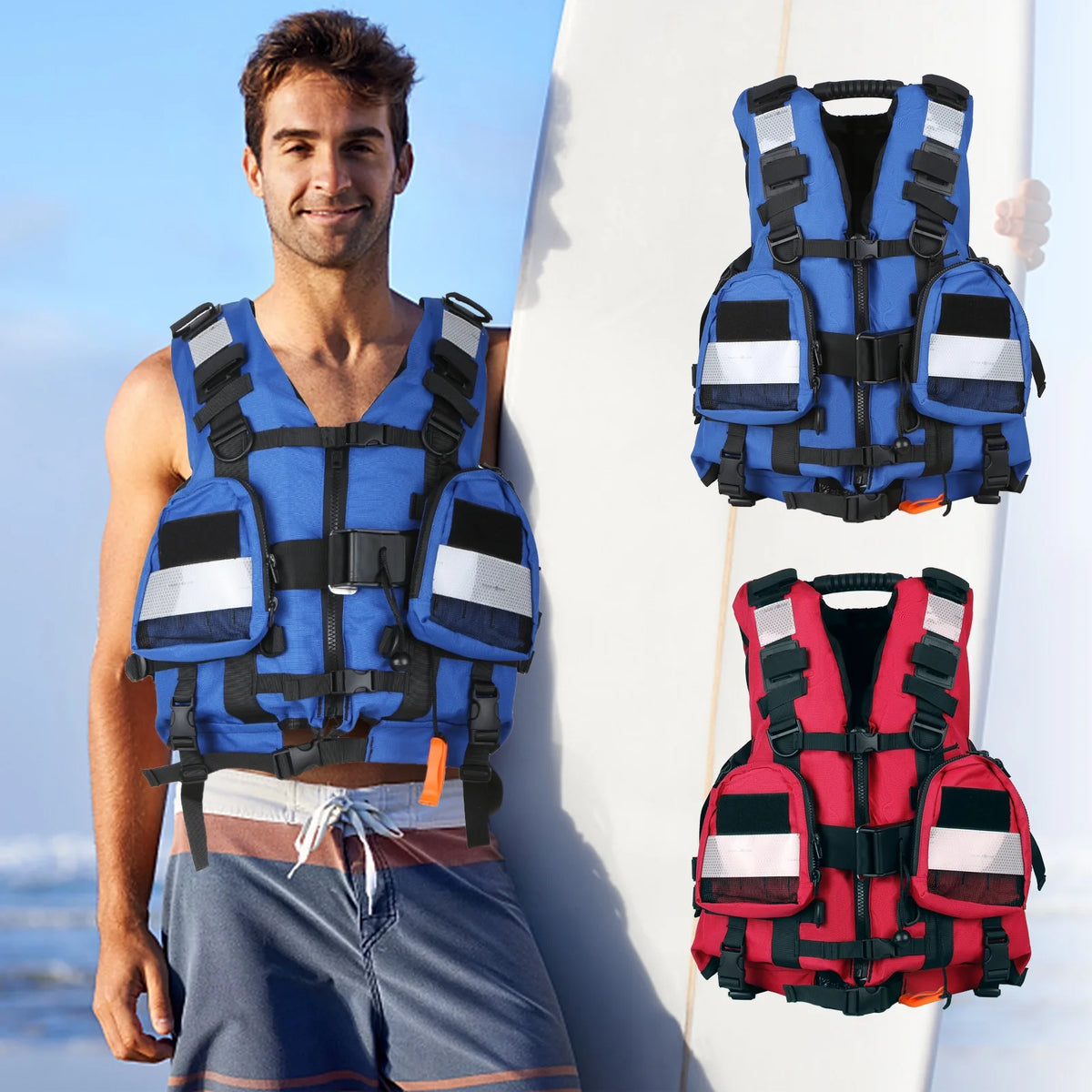 Adult Safety Float Suit for Water Sports Survival Jacket O43273
