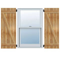 Rough Sawn Western Red Cedar Board-n-Batten Shutters with Z-Bar K597714