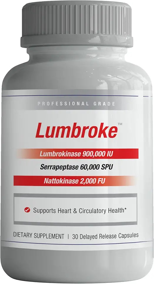 Lumbrokinase Nattokinase Serrapeptase Delayed Release Capsules B953