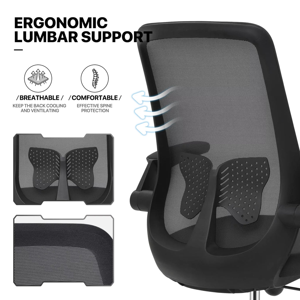 Black Portable Computer Desk and Rolling Swivel Task Seat M752419