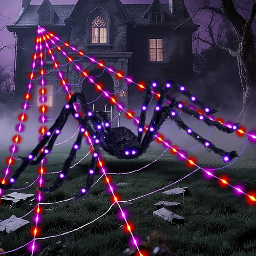 Halloween Light-up Spider and Spiderweb X960