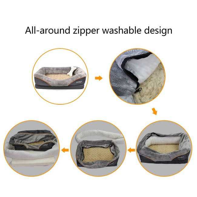 Large Memory Foam Orthopedic Dog Bed with Washable Cover I2379
