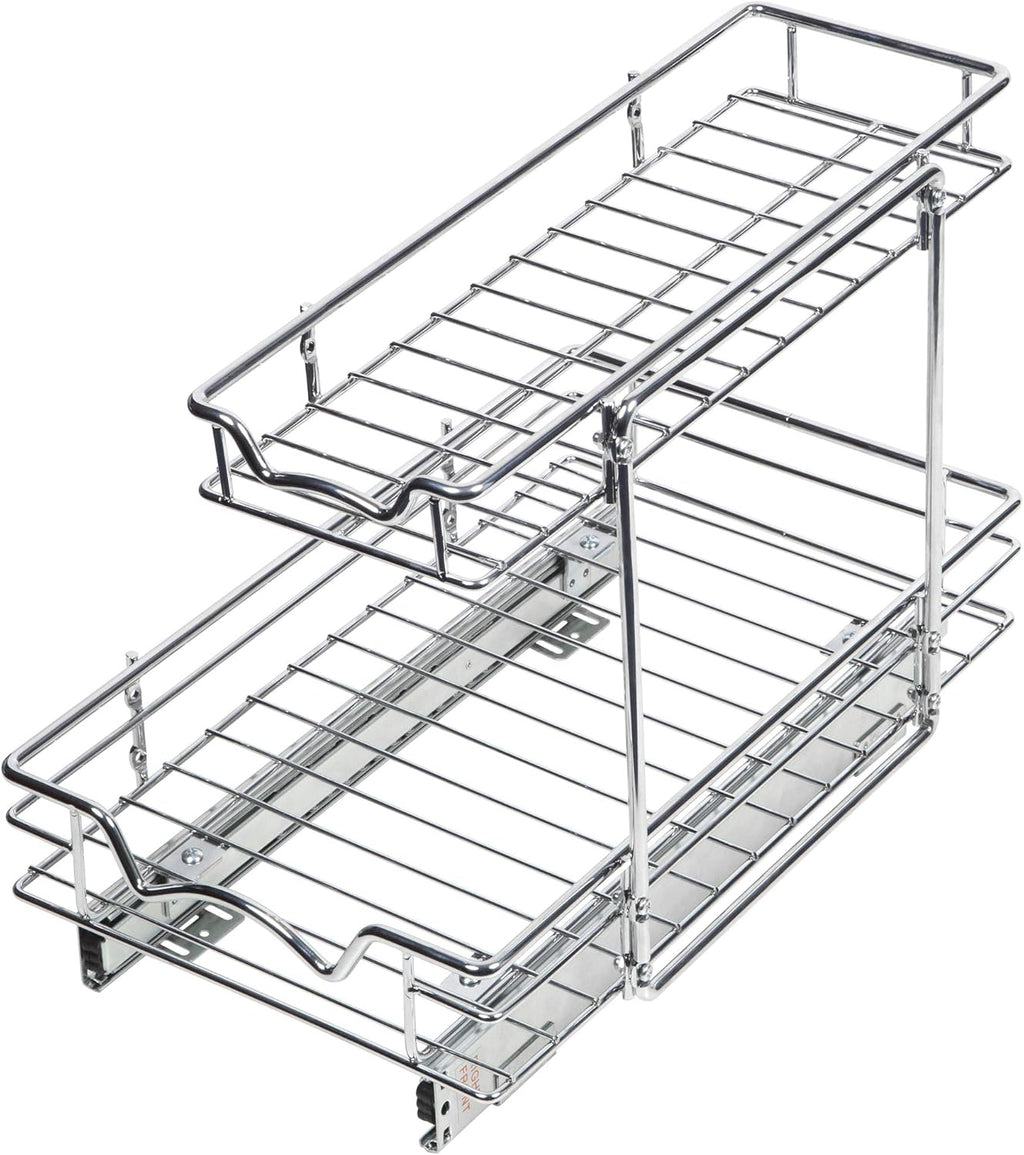 Under Sink Pull-Out Sliding Shelf Organizer, Chrome S723394