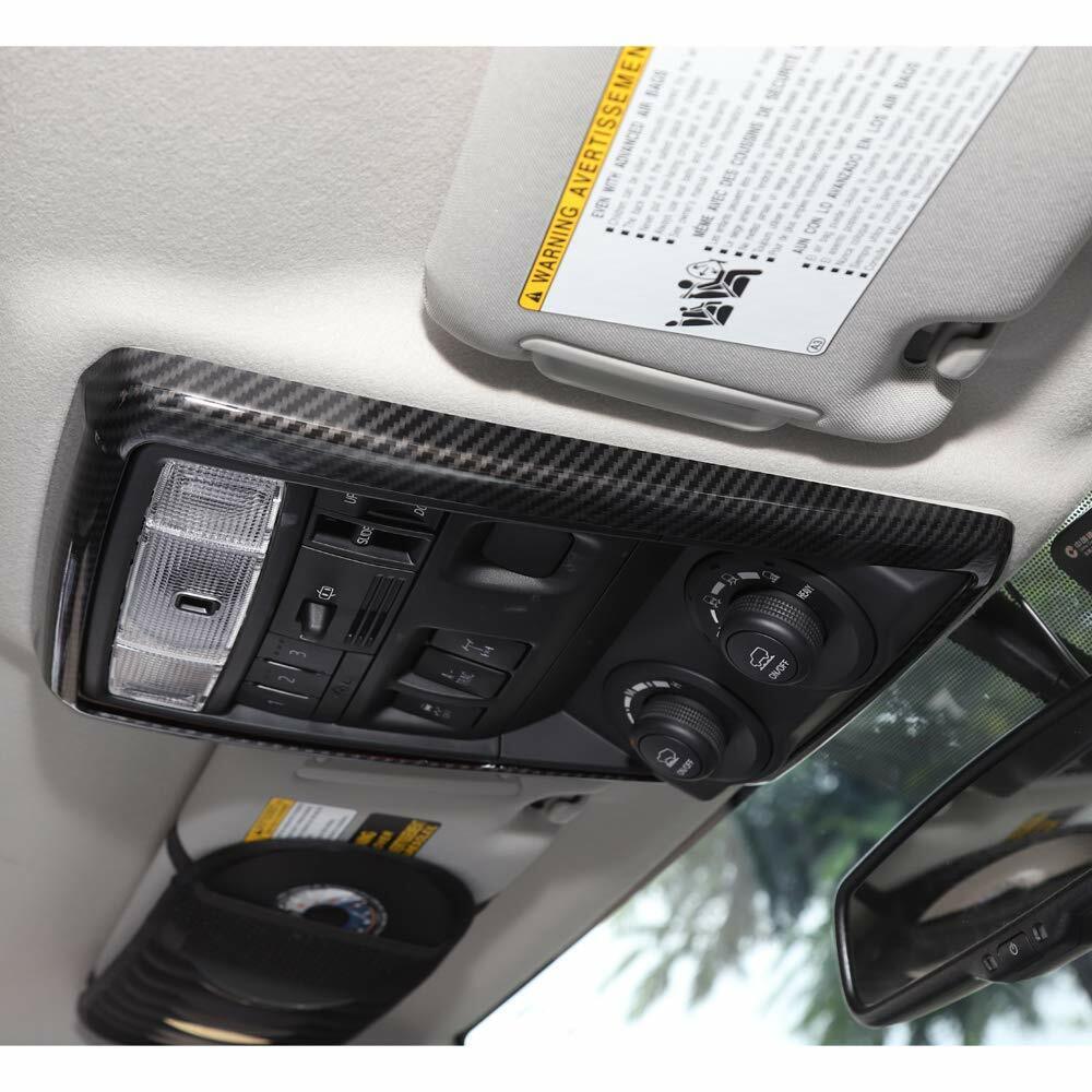 Carbon Fiber Roof Reading Light Frame Decor Cover Trim W460
