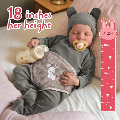 17-Inch Silicone Full Body Realistic Newborn Baby Dolls F45313