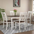 Red 5-Piece Wood Counter-Height Dining Set Z765749