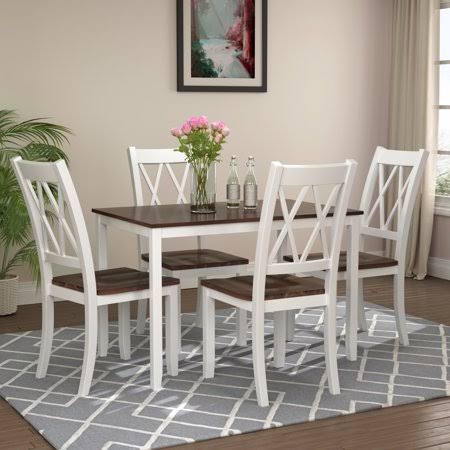 Red 5-Piece Wood Counter-Height Dining Set Z765749
