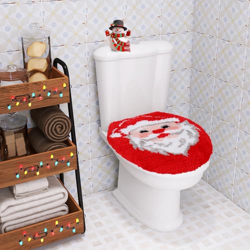 Red Santa Plush Toilet Seat Cover L608