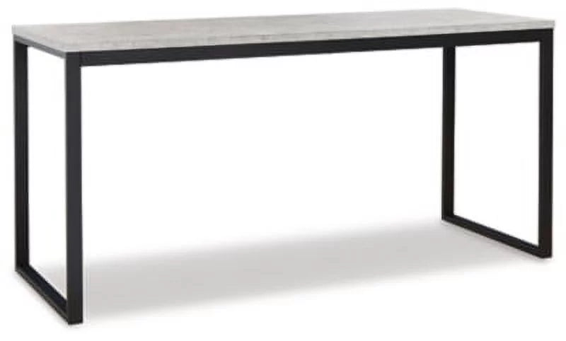 63" Home Office Desk Gray/Black W29081