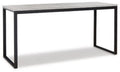 63" Home Office Desk Gray/Black W29081