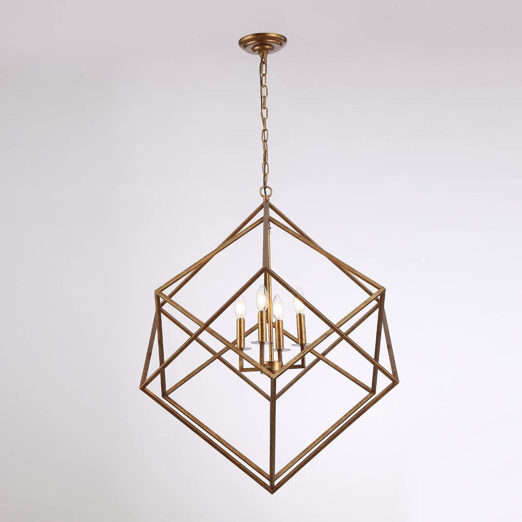 Steel Cage Large Lantern Chandelier Pendant Ceiling Light Fixture S301