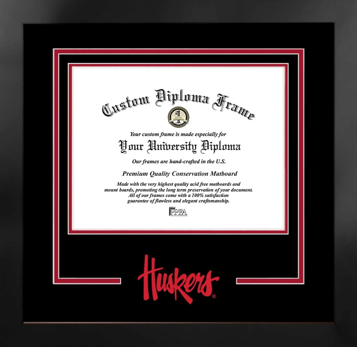 11 x 8.5 in. Black Frame Diploma V612