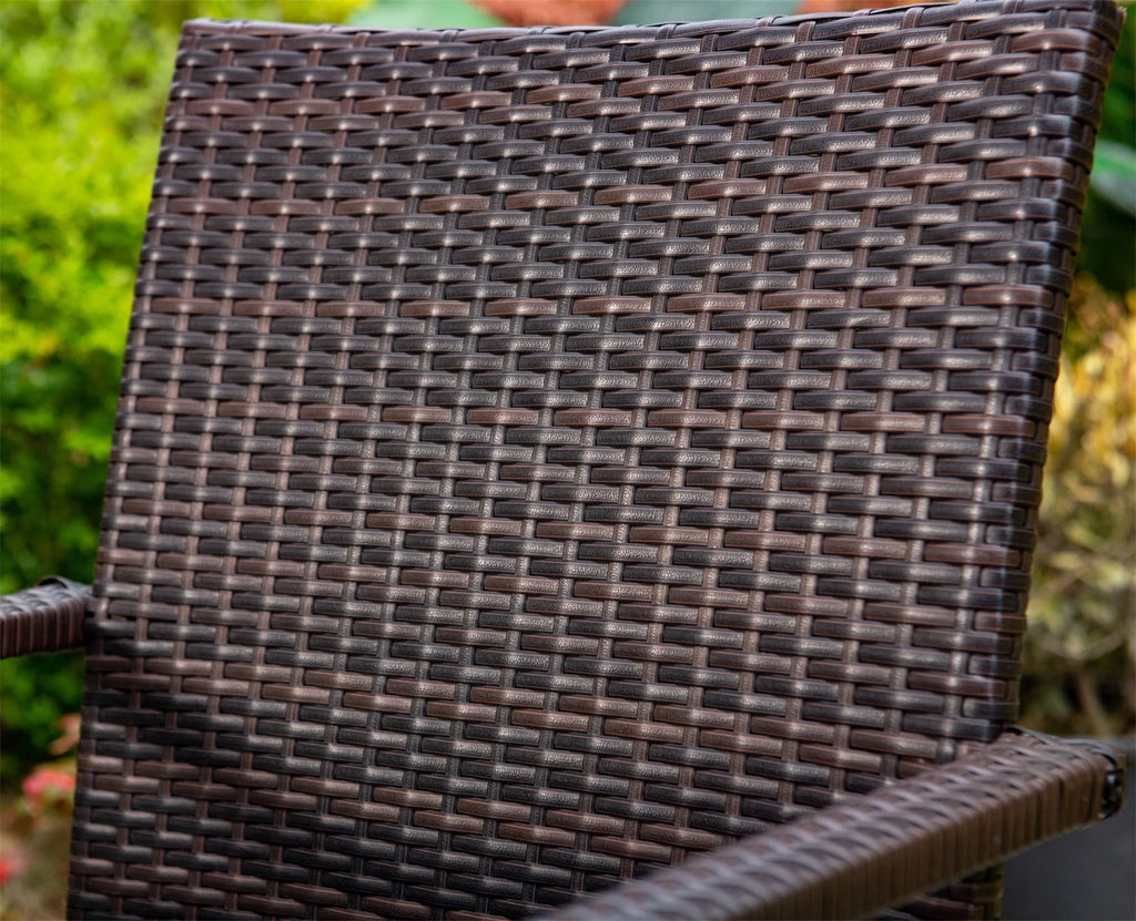 7-Piece Outdoor Patio Dining Set with Metal Table and 6 Rattan Cushioned Chairs R280339
