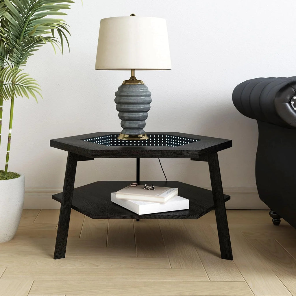 Coffee Table with LED Light and Glass Top I2842