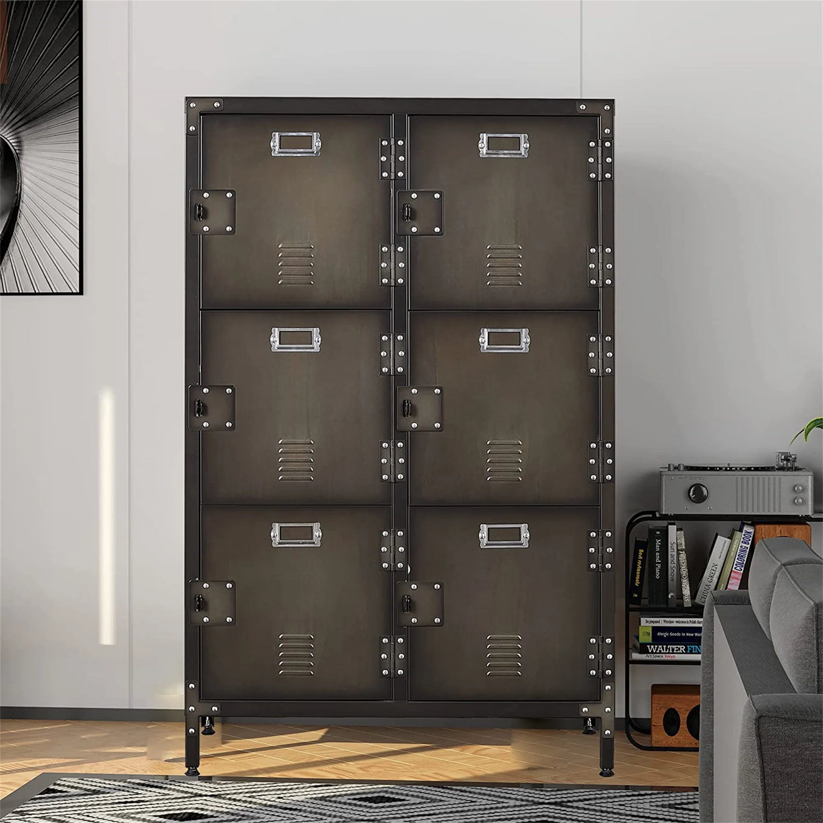 Metal Storage Cabinet with 6 Doors E86237
