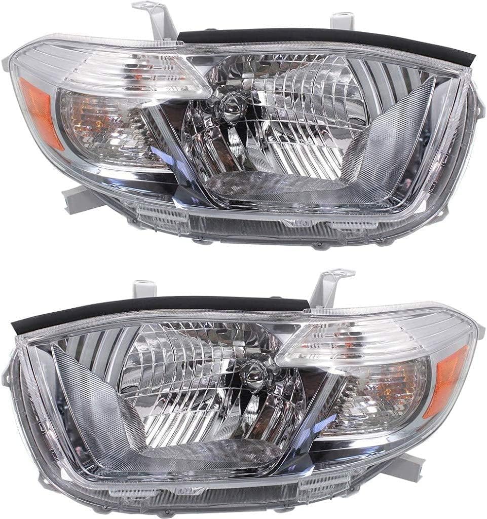Head Light Assembly Pair with Bulbs K780