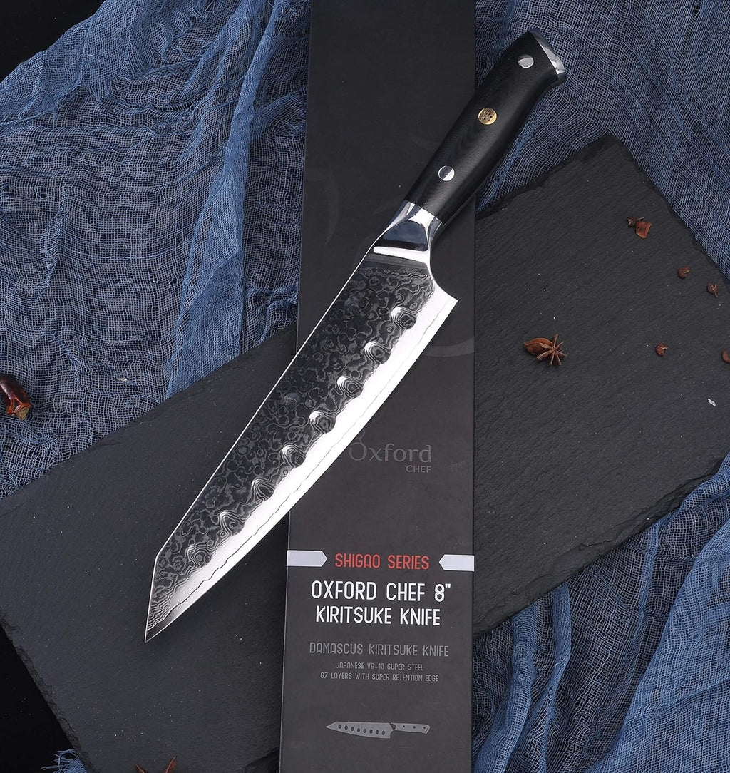 Kiritsuke Chef's Knife 8 Inch Damascus VG10 High Carbon Stainless Steel T124421
