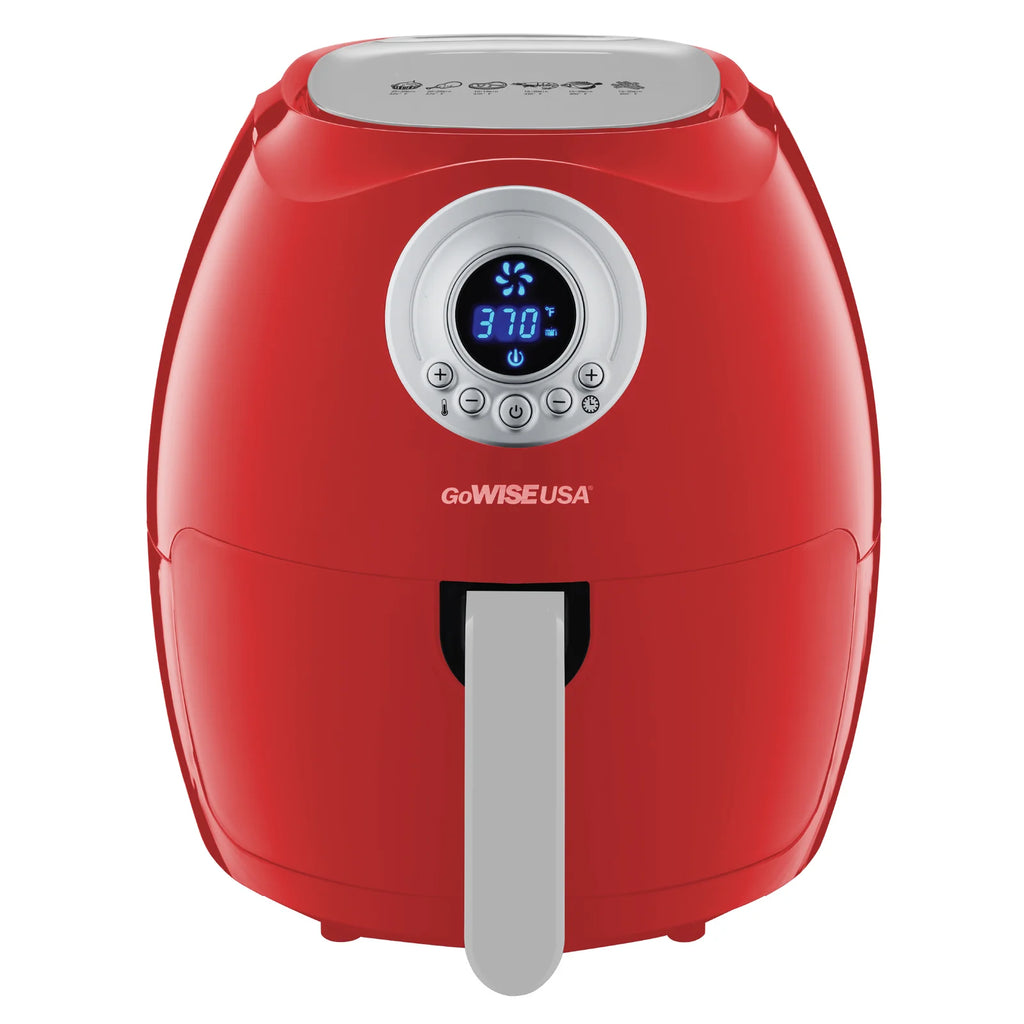 3.7-Qt. 1200 Watts Digital Air Fryer (Red) I114